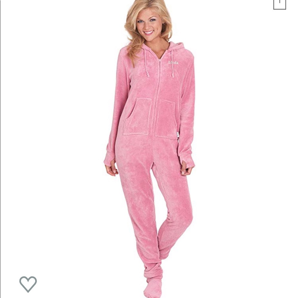 Pink fuzzy onesie
